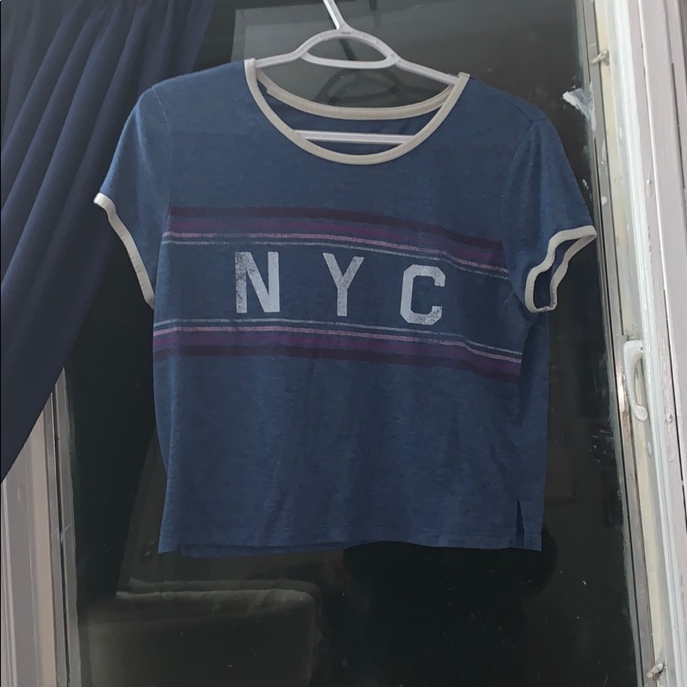 Blue crop top